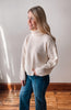 Ivory Rhinestone Turtleneck Sweater