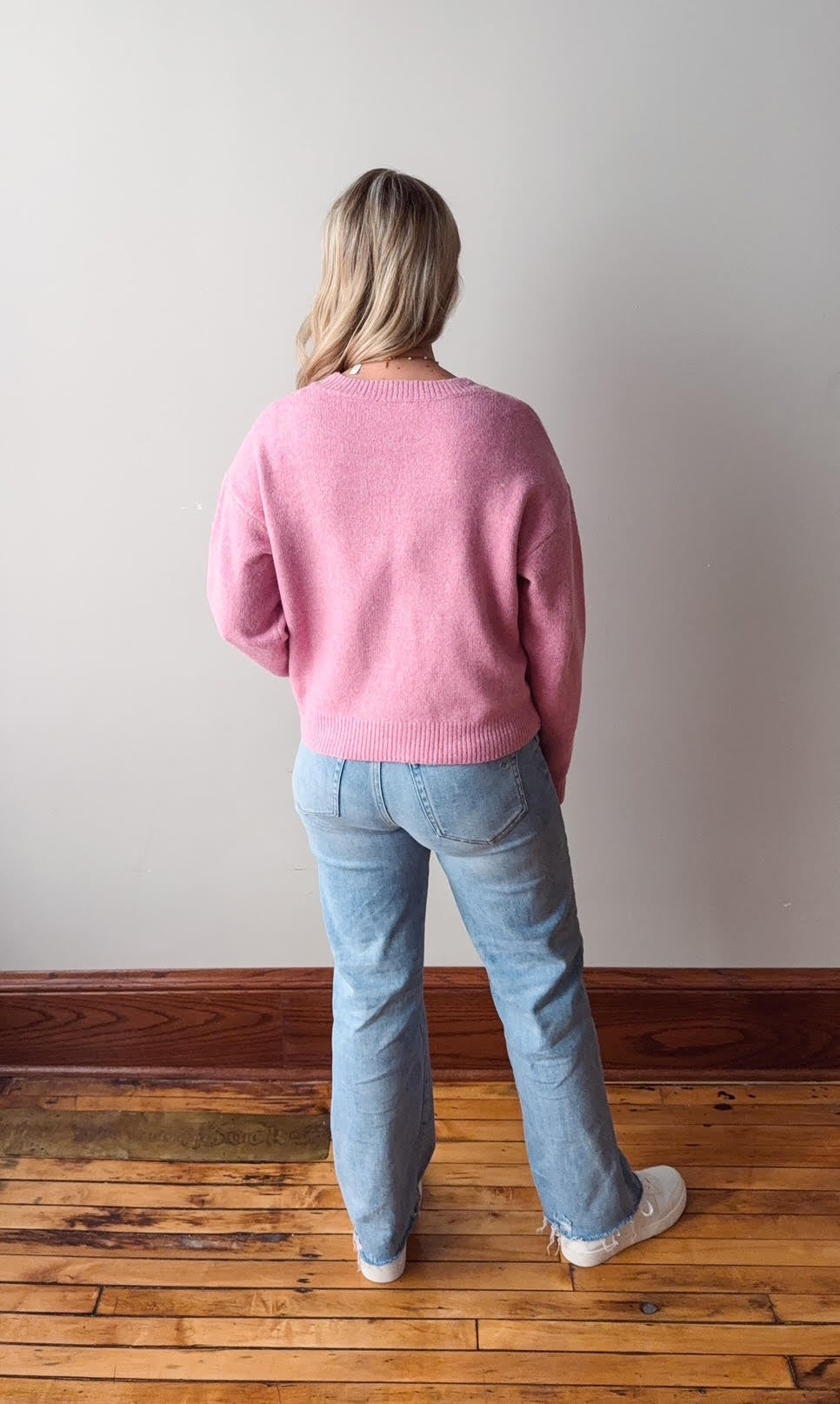 Jane White Heart Sweater