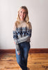 January Patterned Mock Neck Sweater