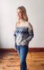 January Patterned Mock Neck Sweater