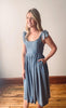 Jessa Pleated Denim Midi Dress