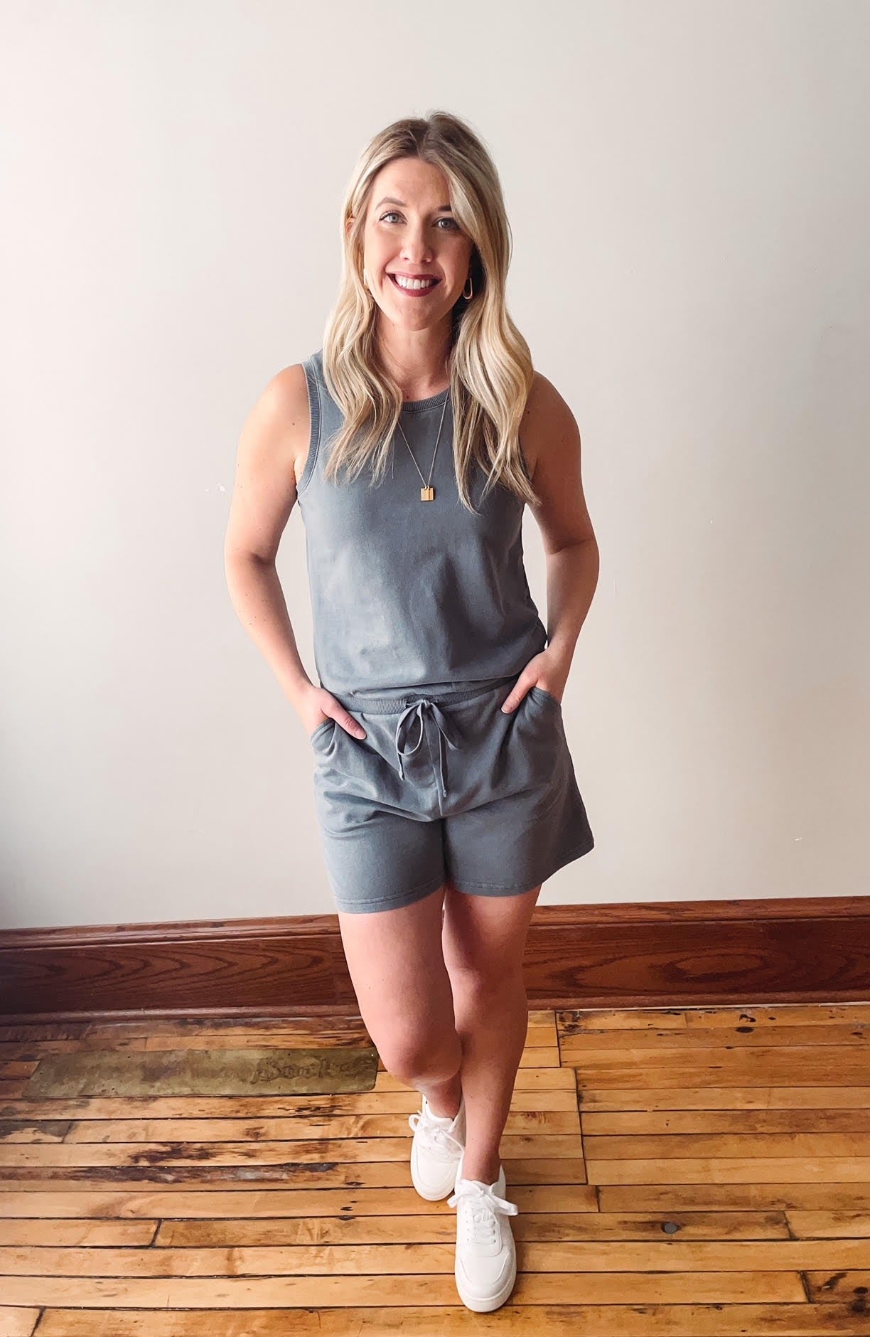 Joey Romper - Vintage Indigo