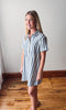 Kai Navy Striped Shirt Dress