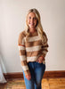 Khaki + Rust Chunky Sweater