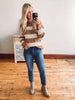 Khaki + Rust Chunky Sweater