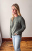 Kimberly Sage Pocket Pullover Sweater