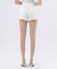 White High Rise A-line Shorts