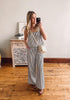 Lapis Striped Crop Top
