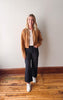 Latte Suede Bomber Jacket