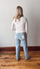 Light Wash Stretch Raw Hem Classic Straight