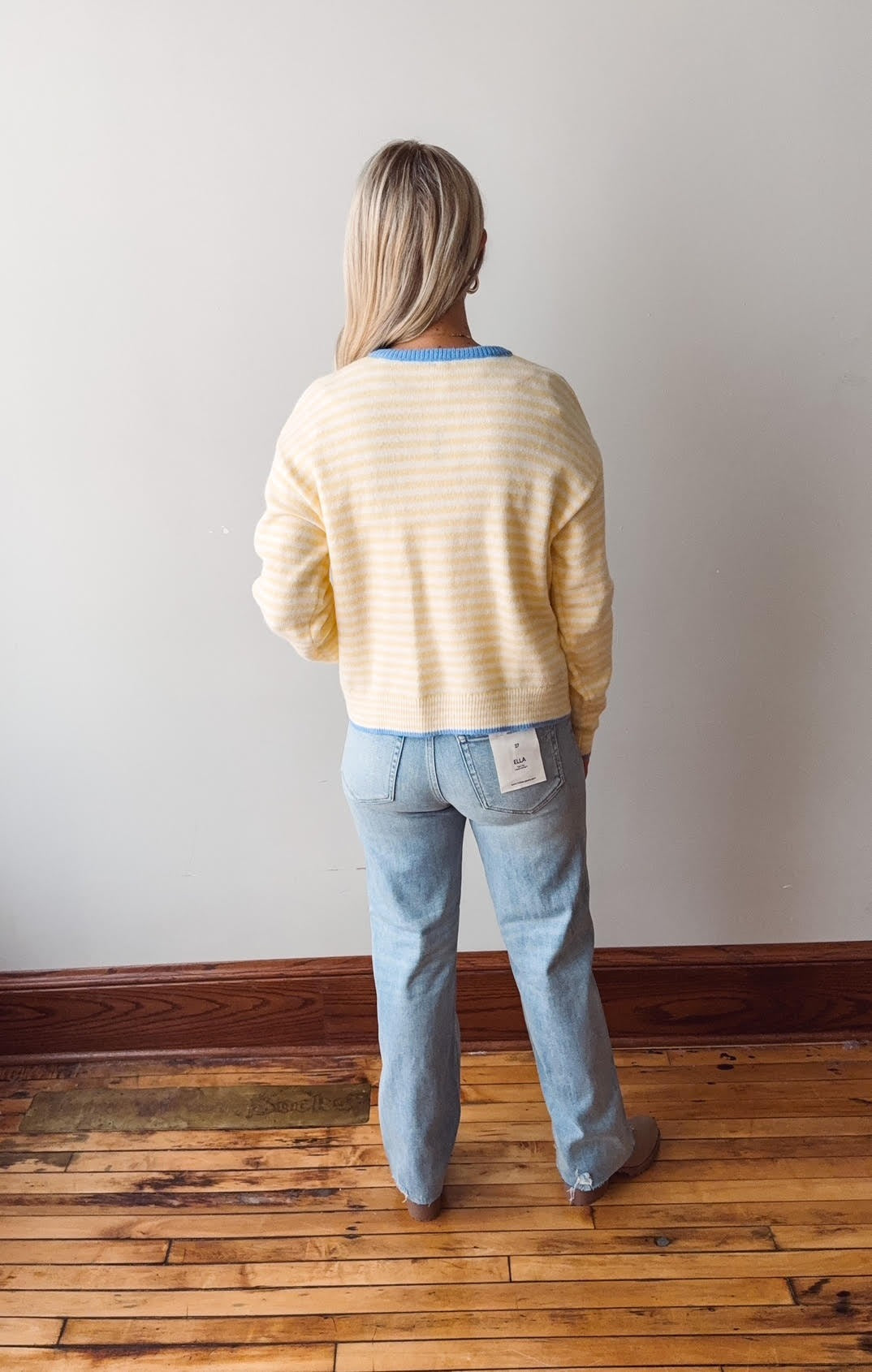 Lila Daisy + Blue Cardigan