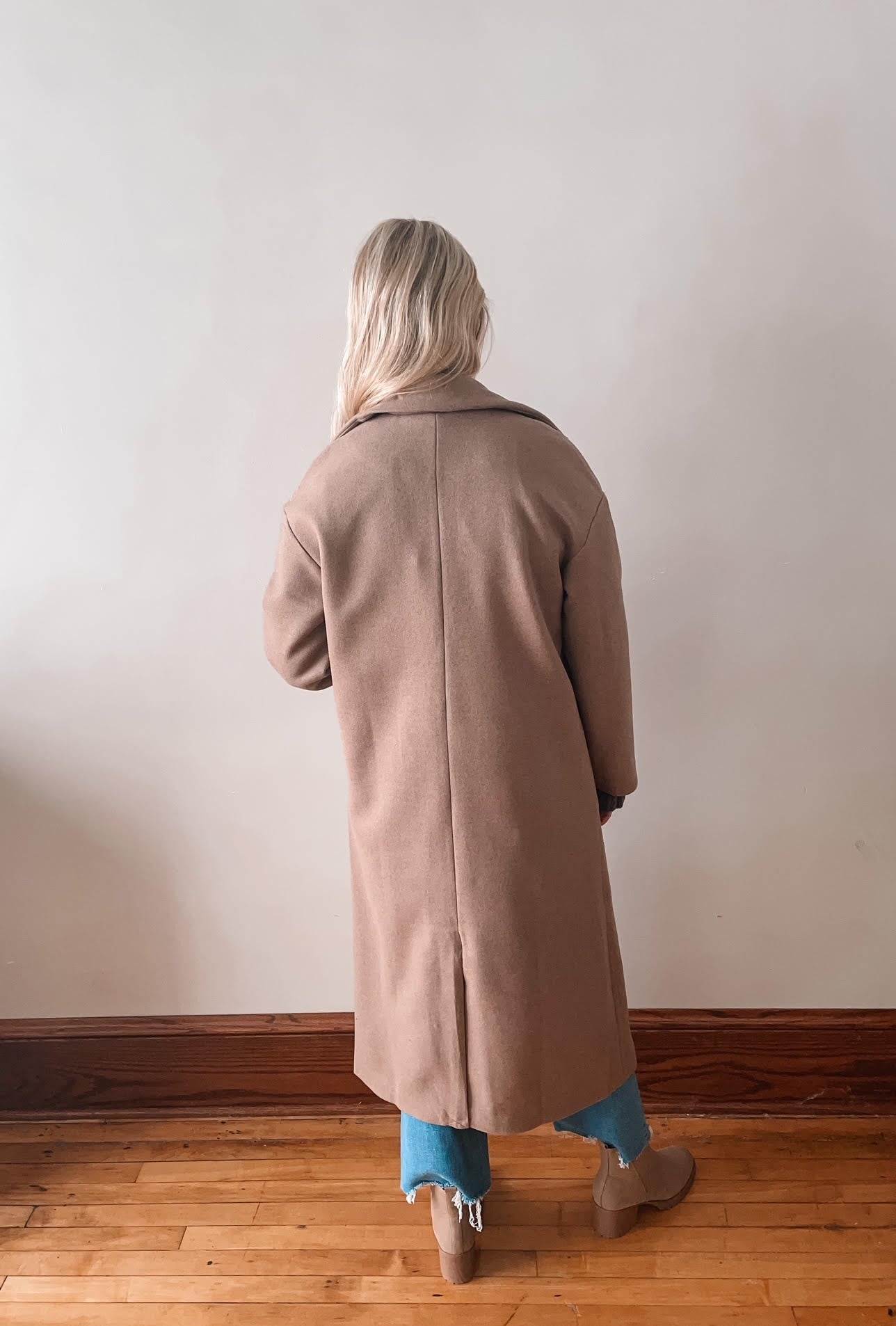 Long Mocha Trench Coat