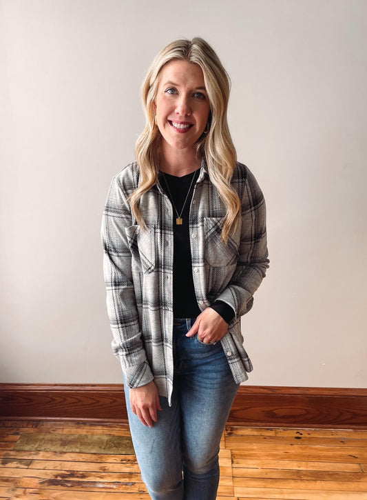 Luma Grey Plaid Shacket