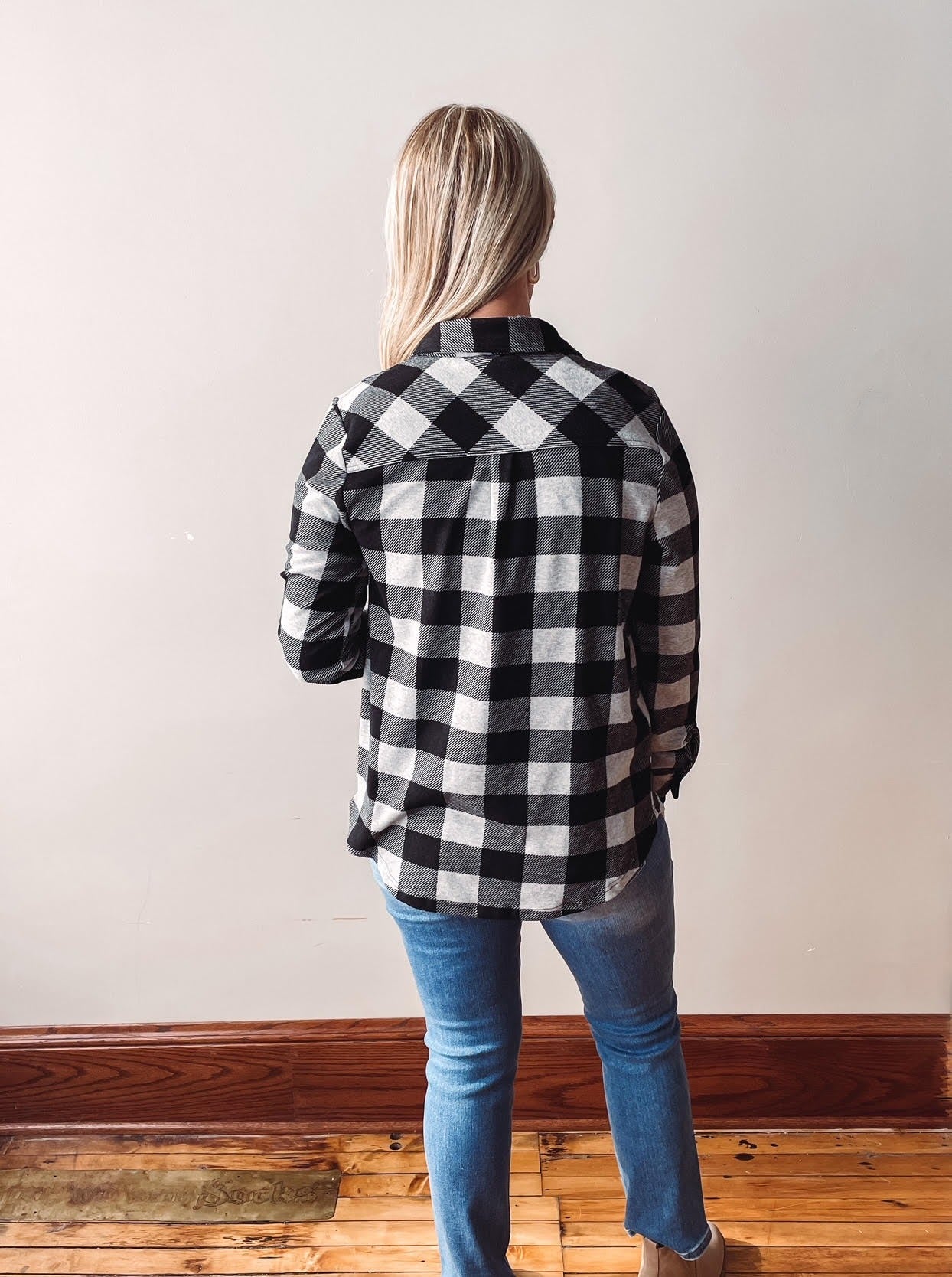 Luma Grey + Black Checkered Shacket