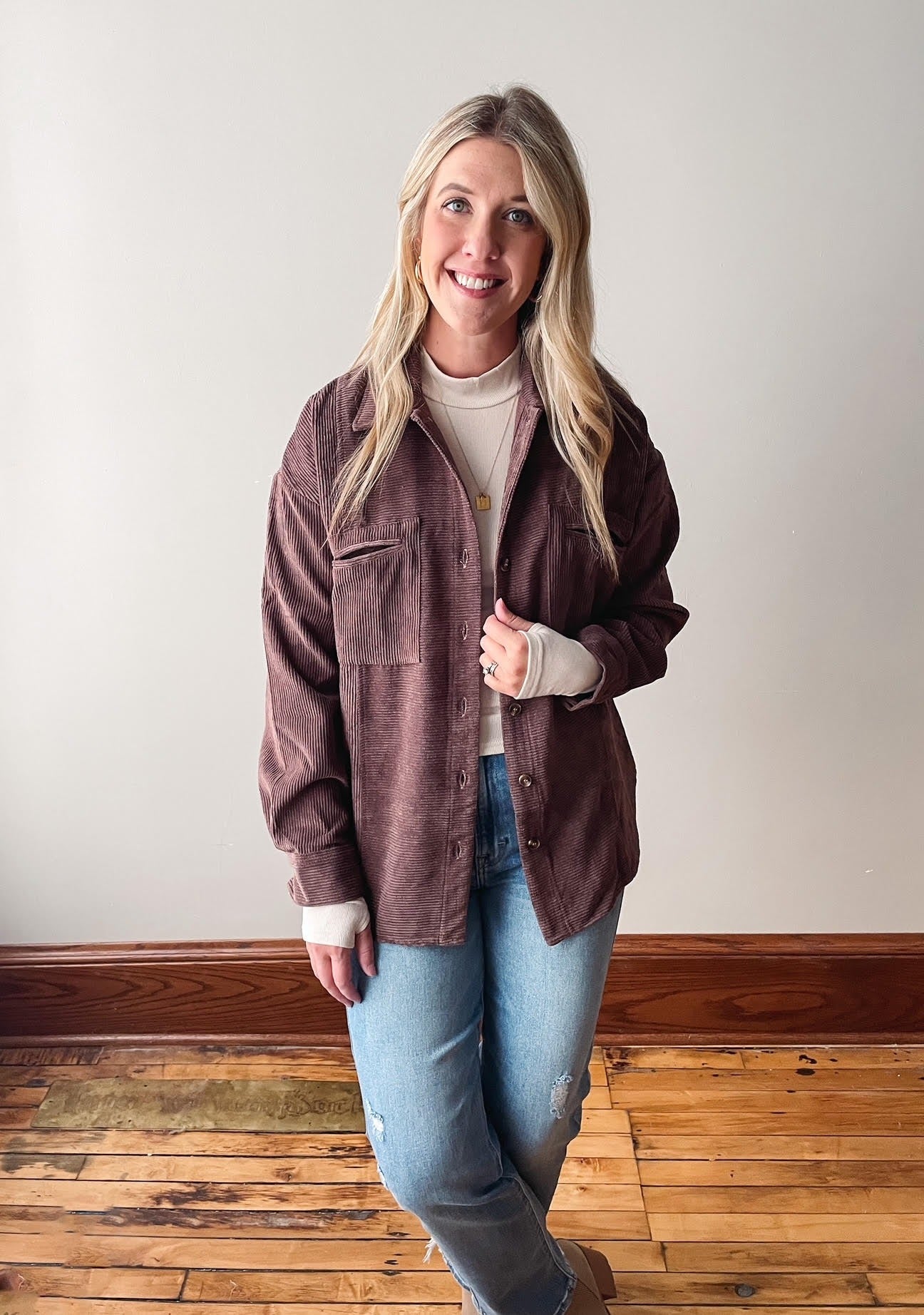 Luna Cocoa Corduroy Jacket