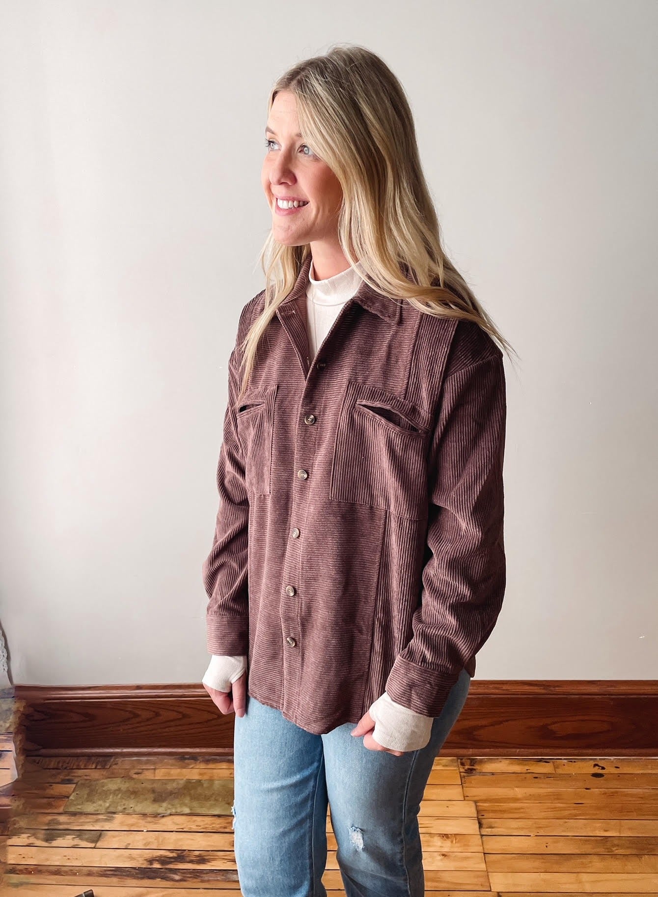 Luna Cocoa Corduroy Jacket