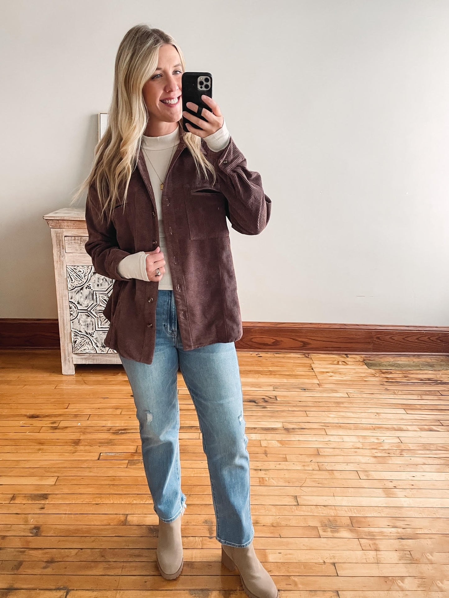 Luna Cocoa Corduroy Jacket