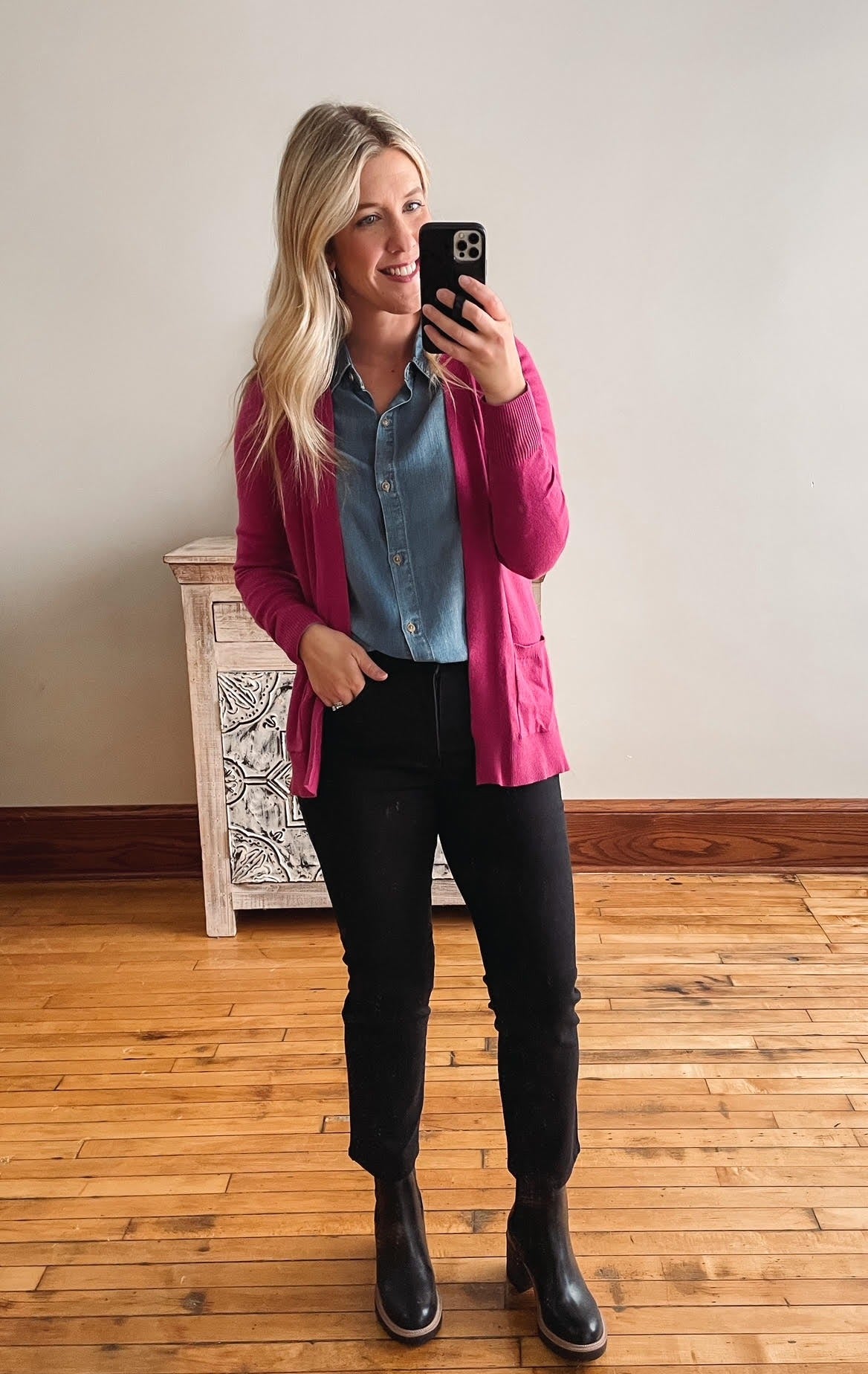 Magenta Soft Cardigan