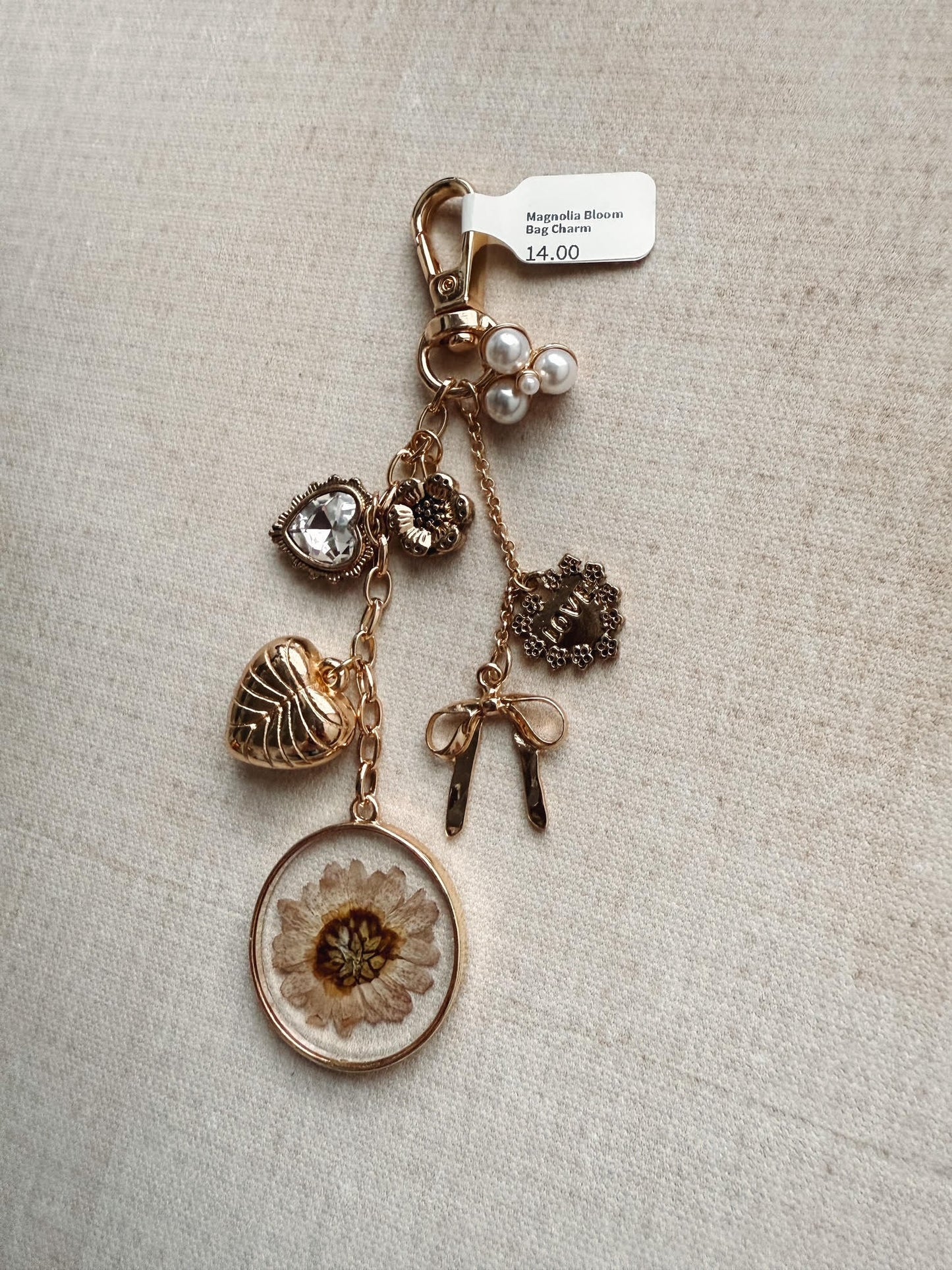 Magnolia Bloom Bag Charm