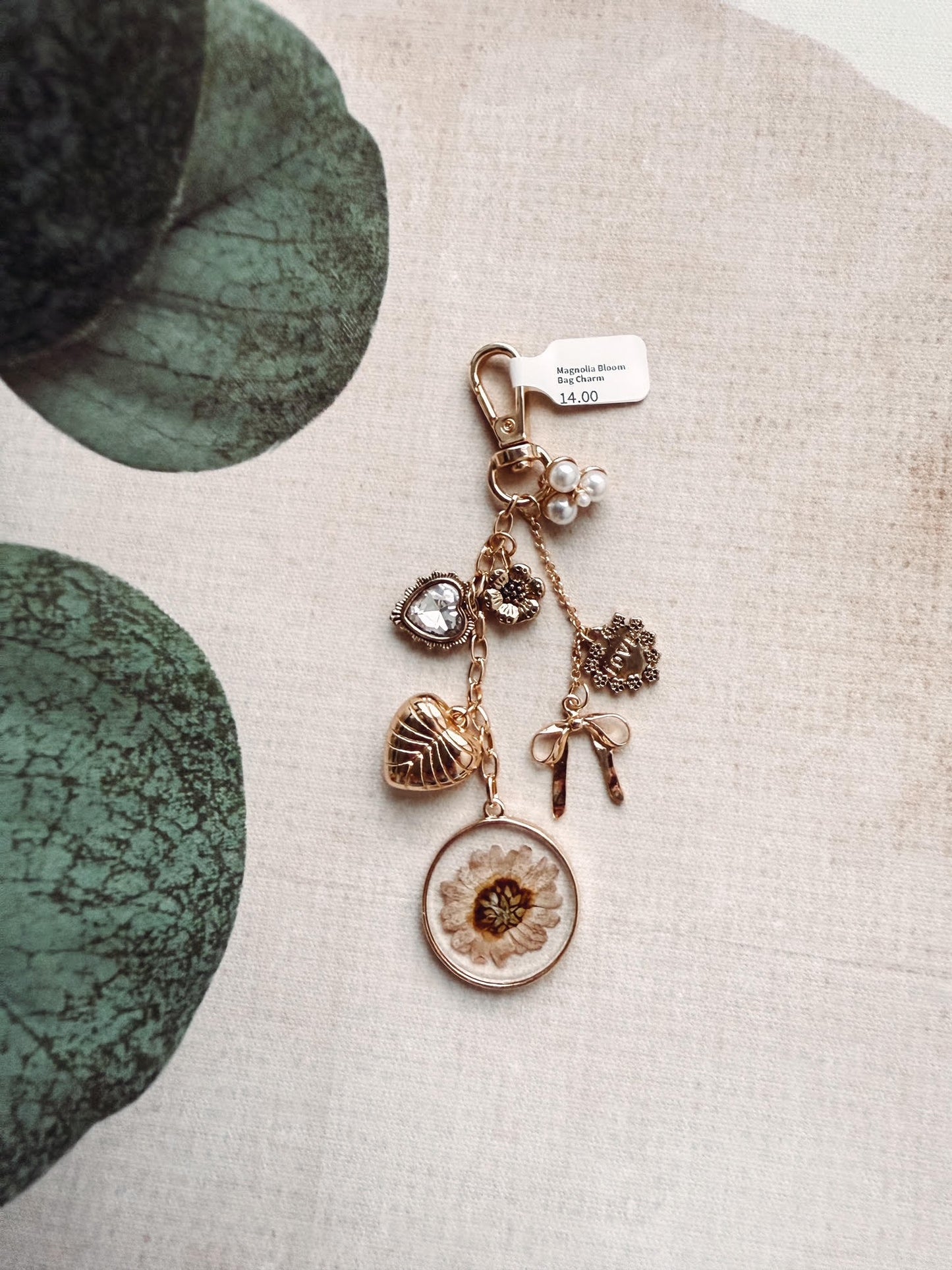 Magnolia Bloom Bag Charm