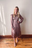 Mauve Silk Smocked Dress