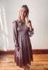 Mauve Silk Smocked Dress