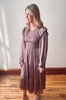 Mauve Silk Smocked Dress