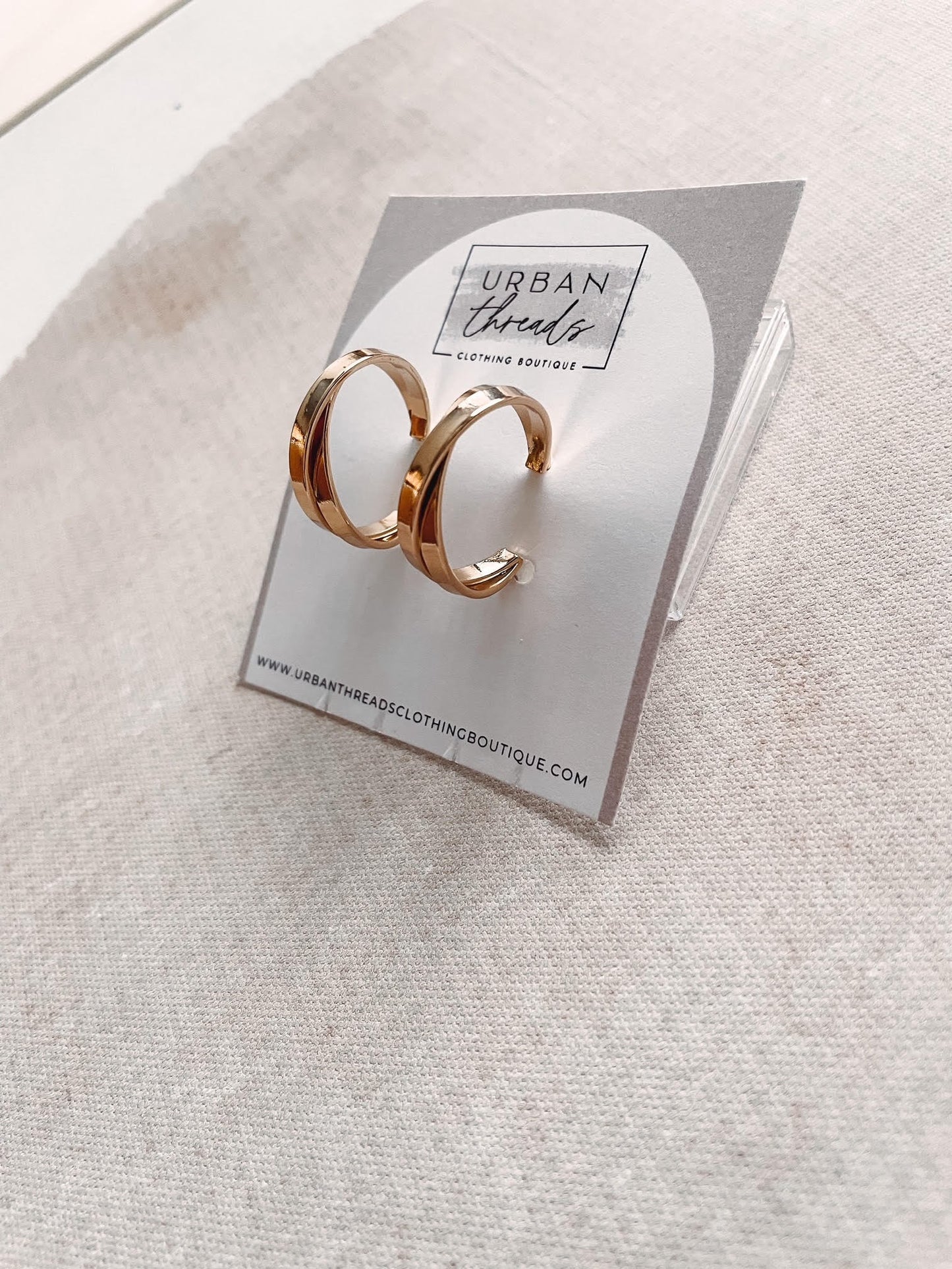 Medium Gold Twist Hoops