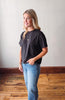 Mineral Washed Cotton Tee - Black