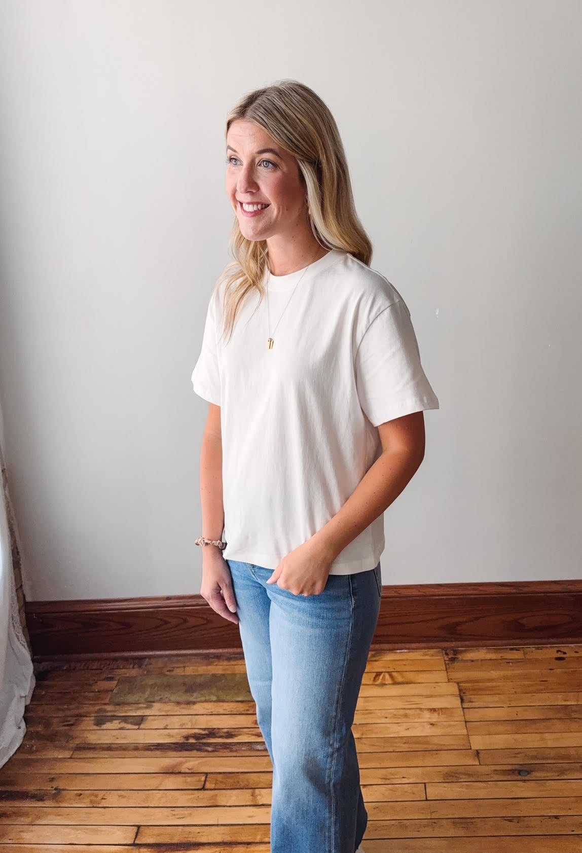 Mineral Washed Cotton Tee - Off White