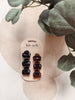 Recycled Plastic Mini Puffy Claw Clips 6pc Set- Black/Tort
