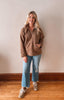 Mocha Fleece Half Zip