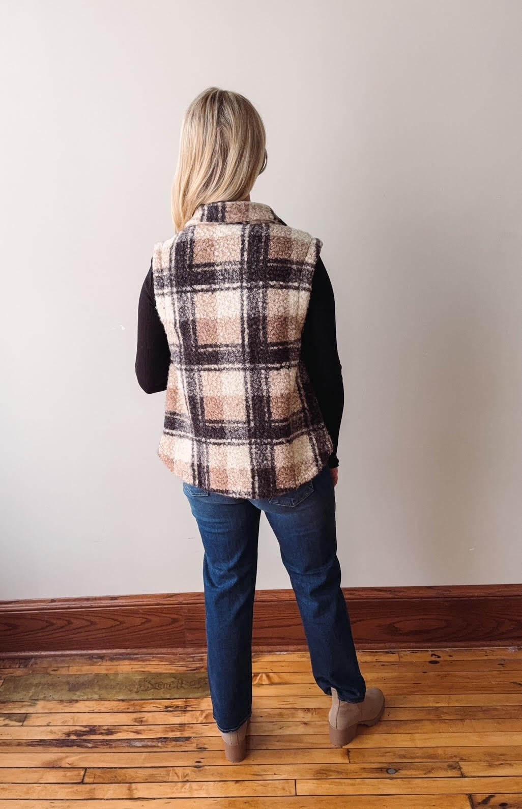 Mocha Plaid Vest