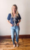 Monica High Rise Crop Slim Wide Jeans