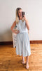 Nori Blue Striped Maxi Skirt