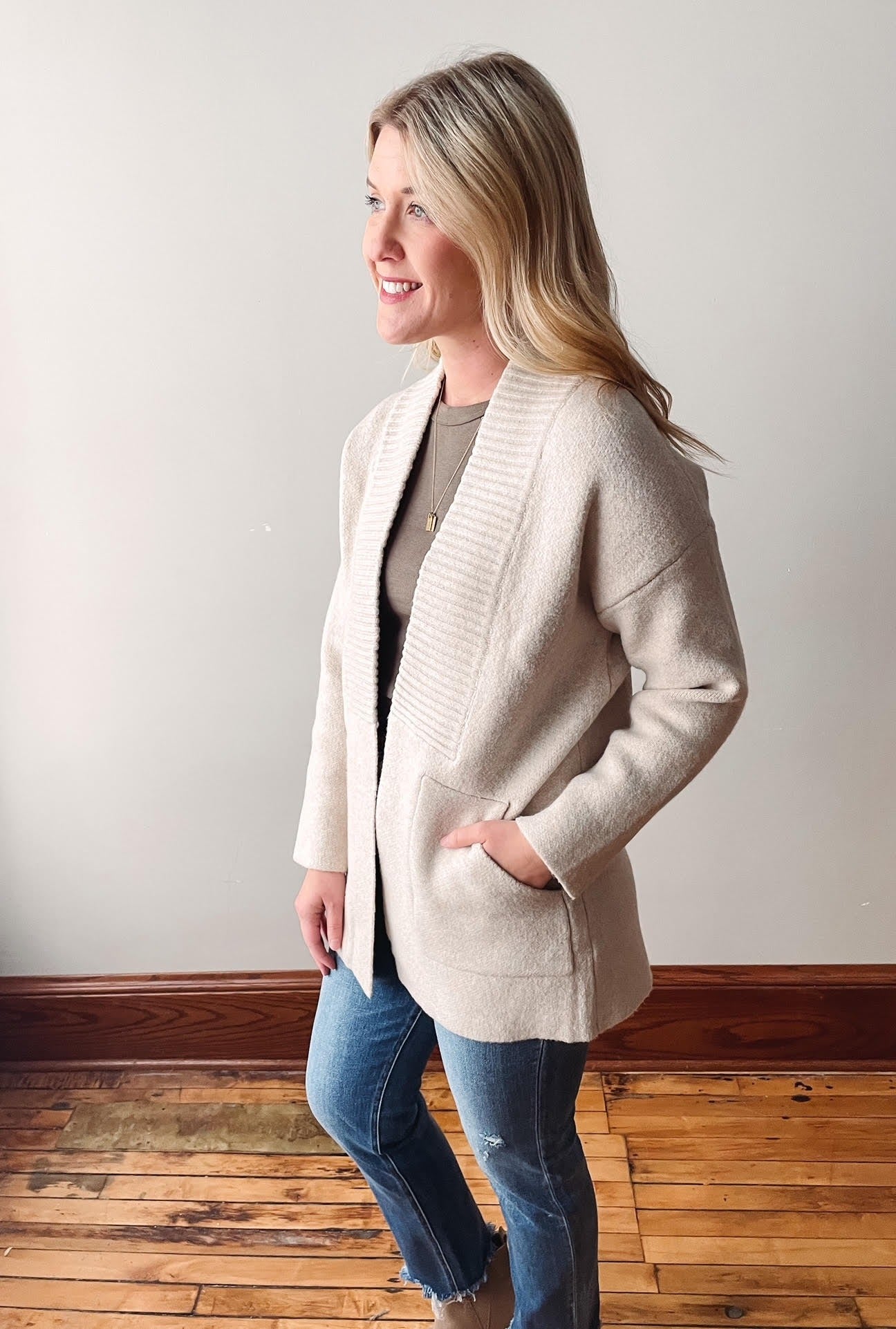 Oatmeal Extra Cozy Cardigan