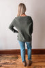 Olive Waffle Knit Sweater