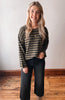 Olive + Black Casual Sweater