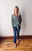 Olive Front Tie Satin Top