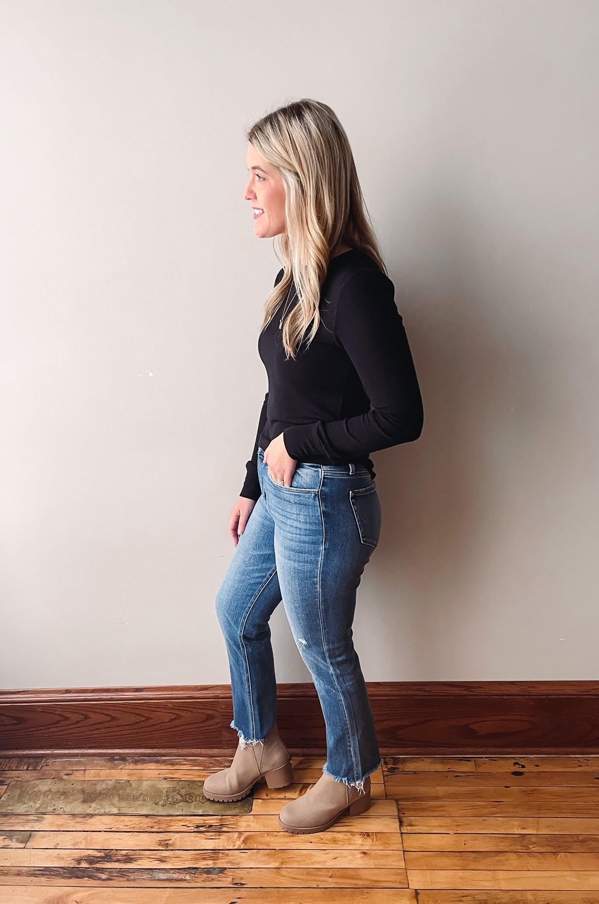 Olivia High Rise Slim Straight Jeans