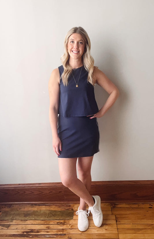 On Point Navy Skort