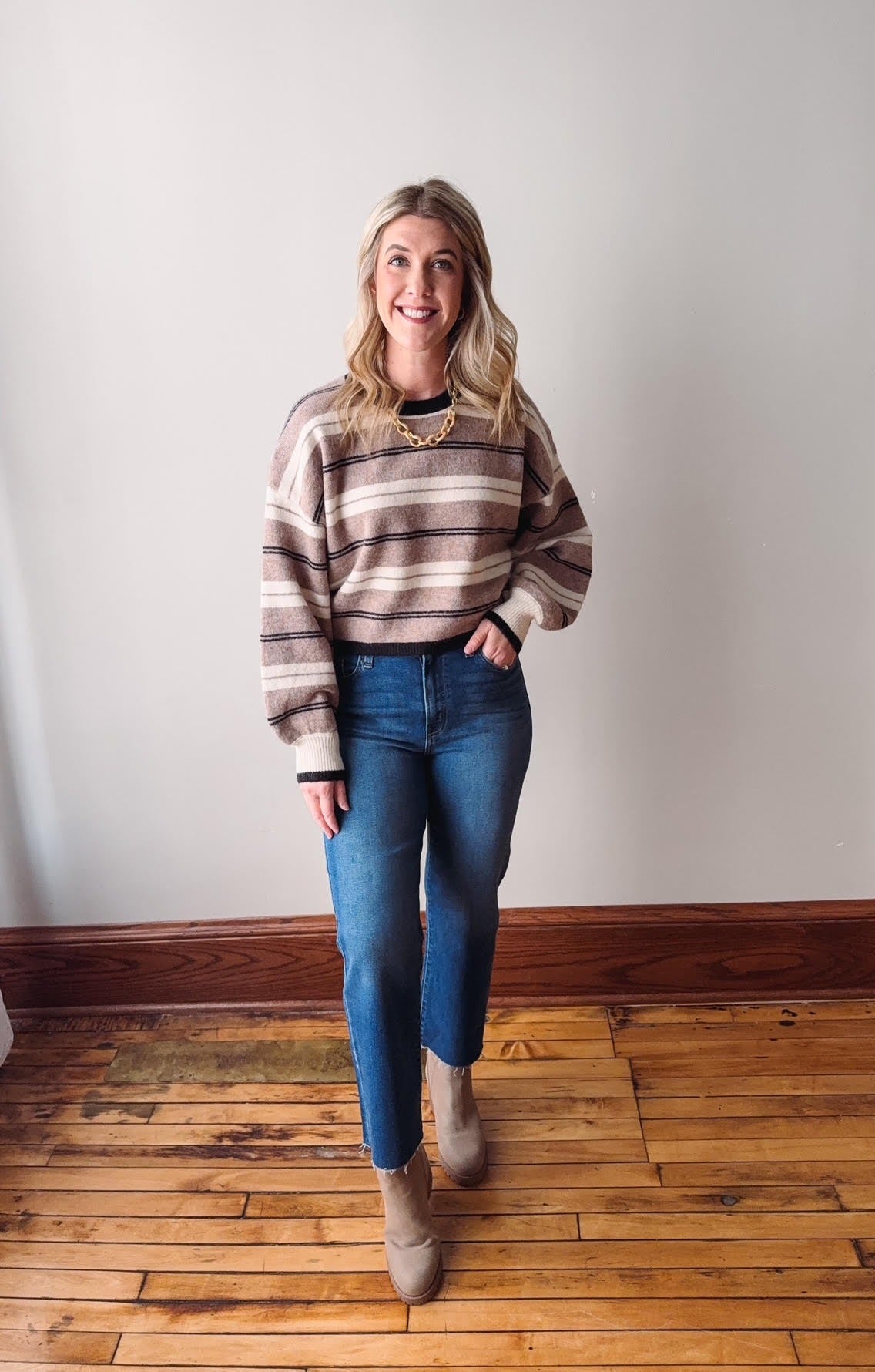 Parallel Lives Striped Knit Sweater
