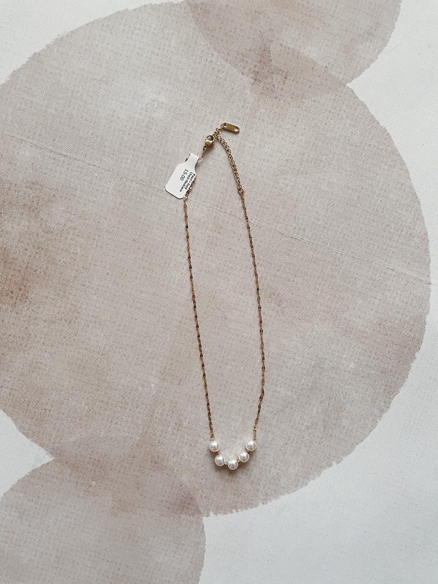 Pearl + Gold Chain Necklace