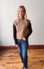 Prudence Mocha Side Tie Sweater Top