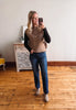 Prudence Mocha Side Tie Sweater Top