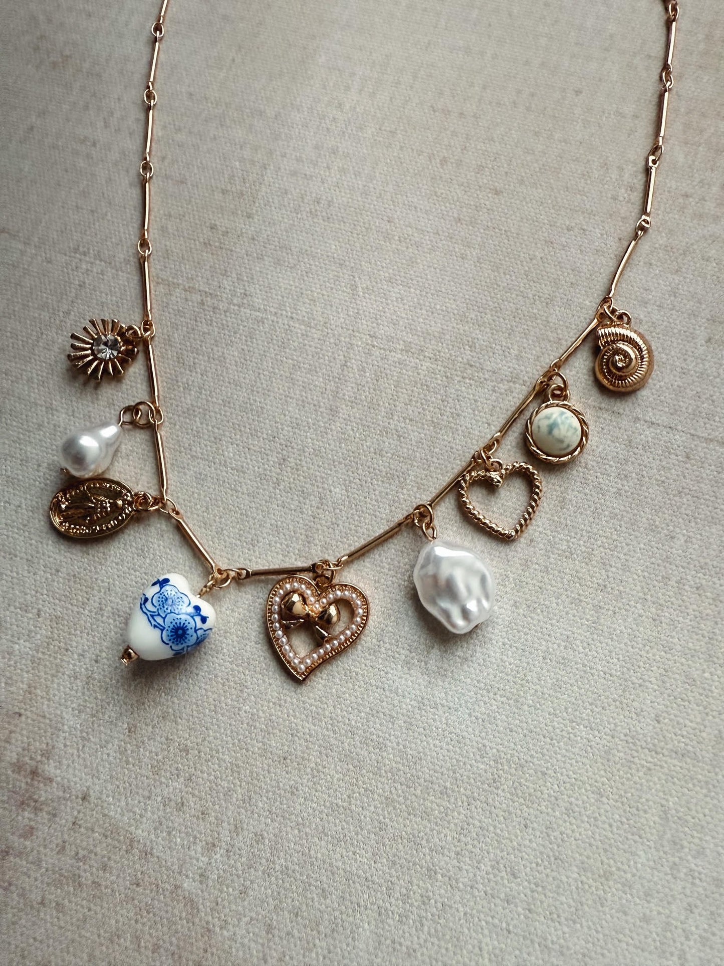 Rosalie Heart Charm Necklace