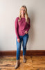 Rosewood Waffle Knit Sweater