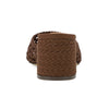 Brown woven sandal on a white background
