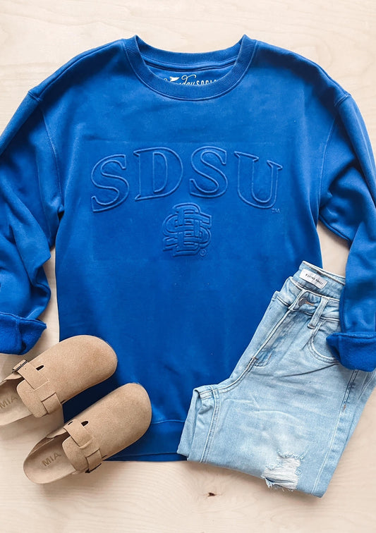 SDSU Easley Embossed Crew Neck