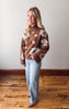 Sabrina Espresso Mock Neck Sweater